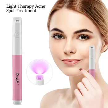 

LED Light Therapy Acne Remover Pen Red and Blue Light Acne Spot Treatment Stick Reduce Wrinkles Scar Beauty Skin Care Machine 48