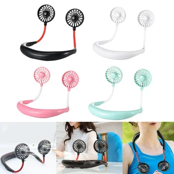 

Sport Fan Neck Portable Hanging 360° Adjustable Mini Fan Air Conditioner with Free USB Rechargeable Mini Air Cooler for Summer