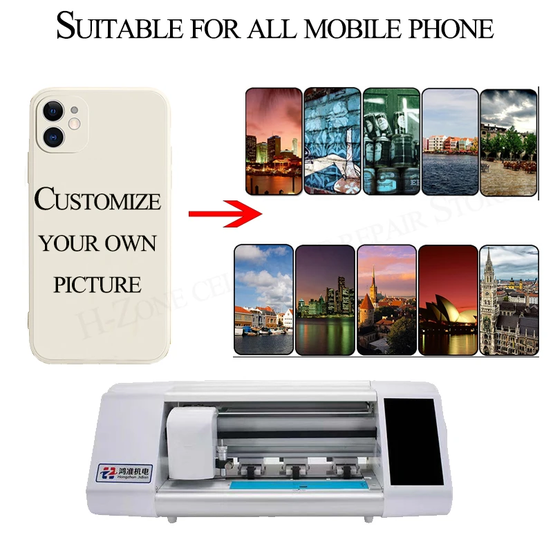 

Mobile Phone Film Cutting Machine Cut for IPhone IPAD Tablet Front Back Protector sheet DIY print photo for back films with code