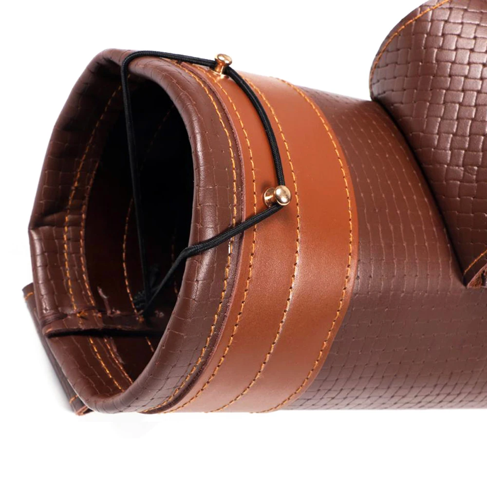 Traditional Portable Pouch Shoulder Belt Bag Carrying Genuine Leather Archery Quiver Arrow Back Quiver For Archery Shooting
