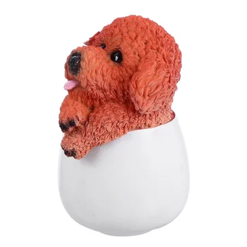 

1Pc Dog Figurine Ornament Small Resin Tabletop Decor Toy Pet Model Gift Puppy Figure for Decoration
