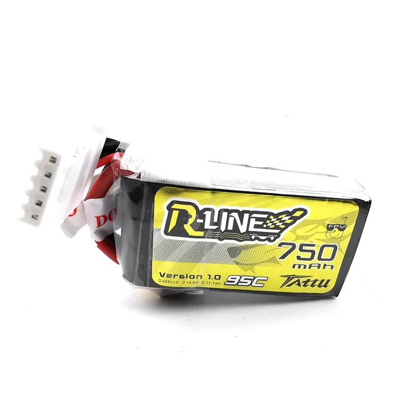 4 шт. TATTU Rline 1 0 14 8 в 750 мАч 95C 4S XT30 Plug Lipo Battery для RC FPV Racing Drone|Детали и аксессуары| |