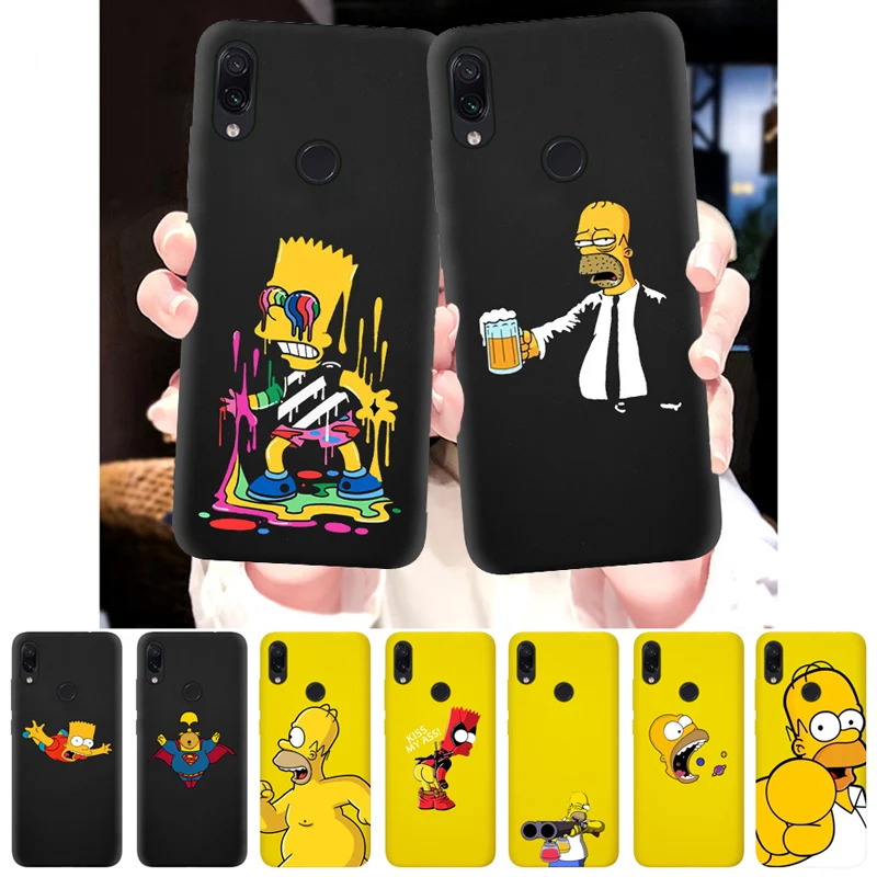 

Bart Simpson Case For XiaoMi RedMi Note 7 6 5 5A 4 4X Pro Silicone Phone Cover Soft Back Smart Coque Homer J.Simpson for K20