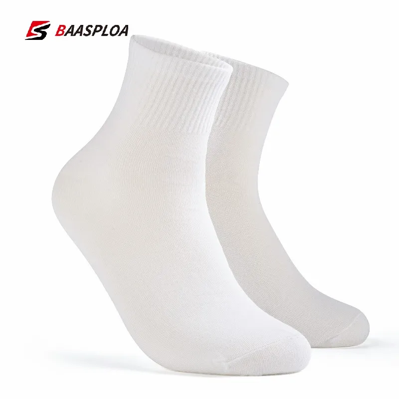 Baasploa Men's Running Lycra Socks Anti-slip Breathable Solid Knitting Cotton Socks Outdoor Fitness Basketball Sports running socks