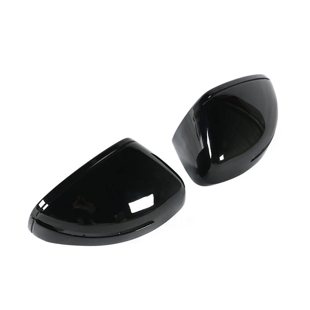 Gloss black Замена ABS боковое зеркало крышка наклейка для TT TTS 2008- для Audi R8 2007-2011 карбоновая накладка на зеркало заднего вида автомобиля крышка - Цвет: Gloss black