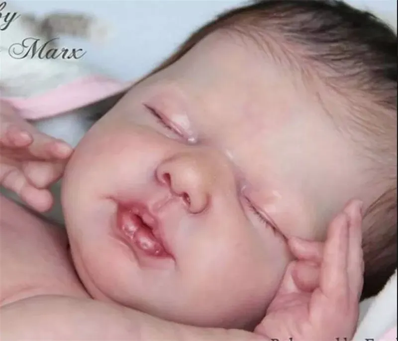 With cloth body 19inch Reborn Doll Kit Closed Eyes Valentina By Elisa DIY blank Accessories | Игрушки и хобби