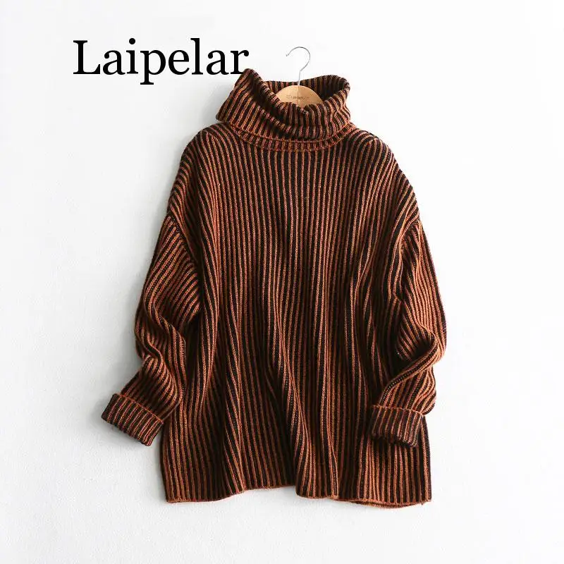 

Laipelar Winter Hot Sell Sweater Keep Warm Use High Turtleneck Protect Neck Winter Warm Sweater Cotton Soft Sweater for Women