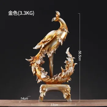 

Furnishing accessories living room TV wine cabinet European Phoenix decoration art creative American porch decoration gifts