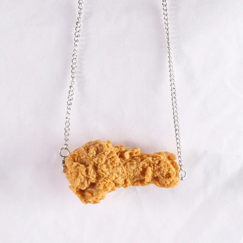 Chicken nugget holder necklace online