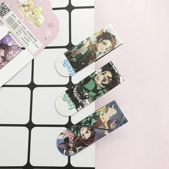 

6Pcs Demon Slayer Kimetsu No Yaiba Anime Magnetic Bookmark Magnet Bookmark Child Student Kawaii Gift Bookmarks Office Stationery