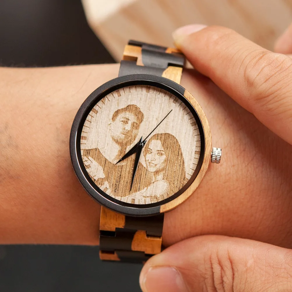 BOBO BIRD, персональные мужские часы на заказ, подарок на день рождения, кварцевые деревянные часы, мужские наручные часы с гравировкой логотипа