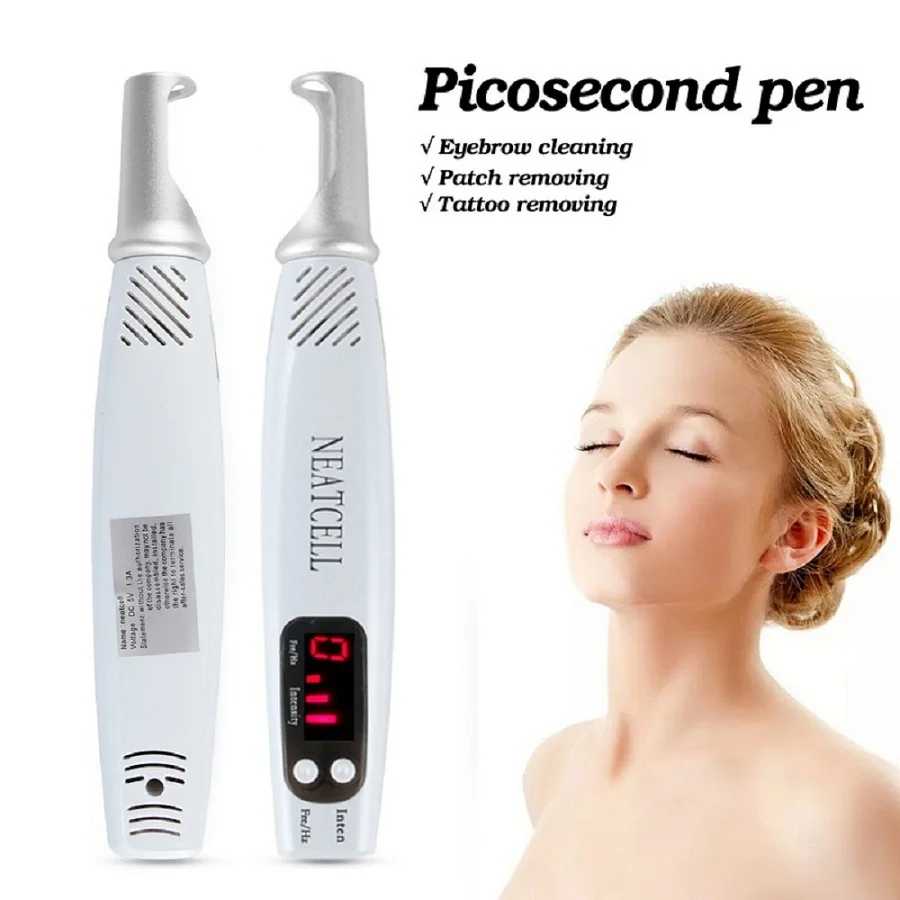 Professional Laser Picosecond Pen Blue&Red Remove Tattoo Laser Pen Freckle Acne Mole Dark Spot Pigment Tattoo Removal Machine