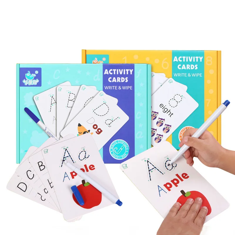 

Kids Educational Toy Rewritable Early Learning Recognize Uppercase Small Letters Cards Children Education Toys Alphabet Puzzle