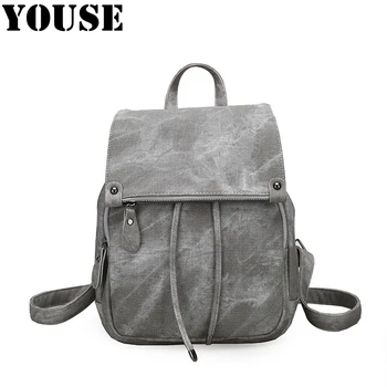 

YOUSE Brand 2020 New College Style Backpack Fashion Trend Women's Bags Versatile Solid Color Women's Backpack Mini Backpack