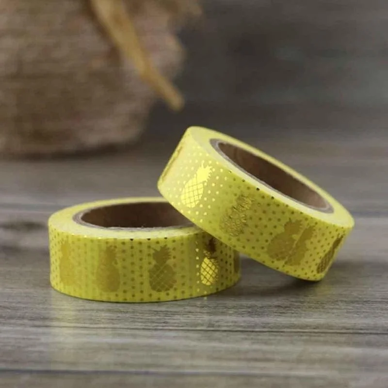 Newest Golden Season Gilding Silver Washi Tape Adhesive Tape DIY Scrapbooking Sticker Label Tool