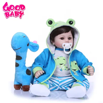 

48CM Newborn Reborn Baby Dolls With Cute Stuffed Toy Soft Cloth Body Toddler Doll For Girls Princess Fashion Bebes Reborn Dolls