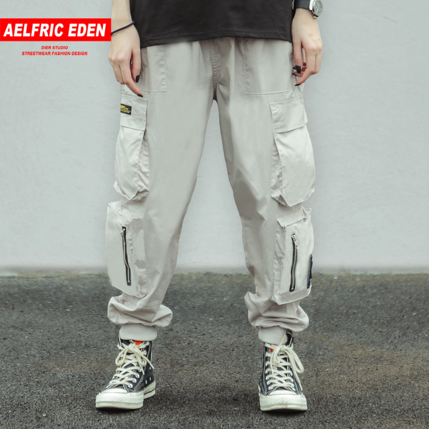 Aelfric Eden модные штаны карго с карманами мужские 2019 Harajuku Хип Хоп Беговые брюки в повседневном стиле мужские брюки с эластичной резинкой на