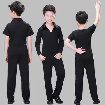 

2020 News Boy Kids Latin Dance Dress Top Pants Suit Rumba Samba Ballroom Professional Children Dance Costume Clothes for Dancing