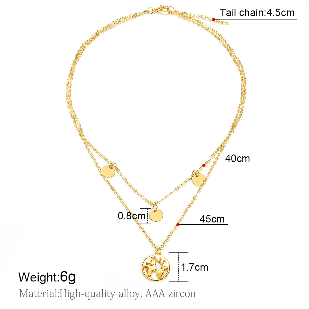 BLINLA винтажные богемные Многослойные Кристальные ожерелья с кулонами в виде Луны для женщин модные золотые геометрические ожерелья вечерние ювелирные изделия - Окраска металла: Gold 18