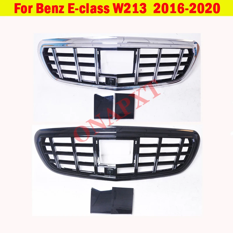 Car Styling Center Grill Paraurti Anteriore Barra Verticale Griglia Centrale Per Mercedes-Benz Classe E 2016-2020 W213 A Maybach Style