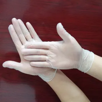 

Disposable Pvc Gloves Transparent Powder-Free Food Processing Protective Gloves Catering Nail Inspection Gloves 100 Pieces