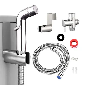 

Stainless Steel Toilet Hand Held Bidet Faucet Sprayer Bidet Set For Bathroom