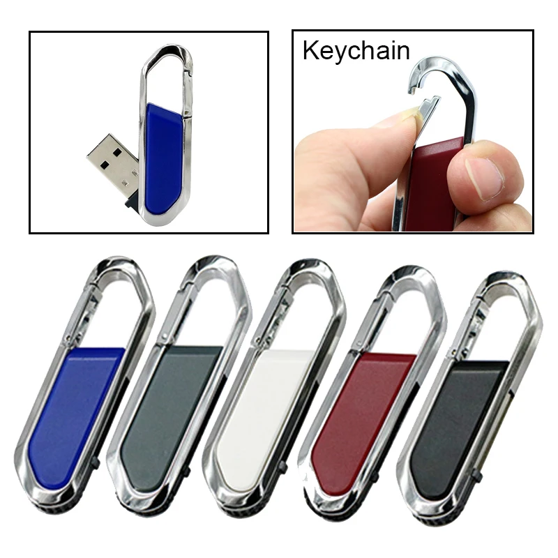 Keychain Slim Metal Usb Flash Drive 32gb 64gb Pen Drive Memoria Usb