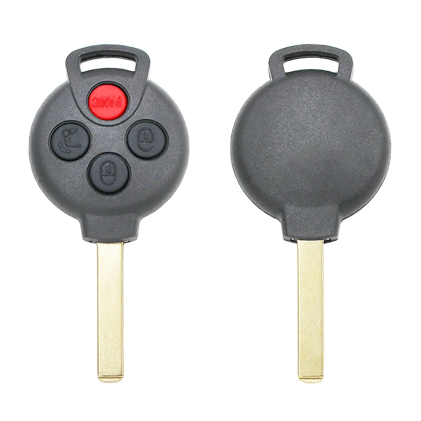 3/4 кнопки дистанционного ключа оболочки Чехол Smart корпус для ключей от автомобиля для Mercedes Benz Smart Fortwo 2008 2009 2010 2011 2012 необработанное лезвие