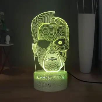 

Joker LED Bedside Night Light America Marvel Villain No.1 RGB Multicolor Desk Lamp Batman's Enemy USB Remote 3D Illusion Lamp