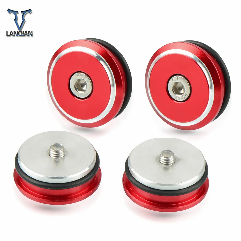 4 pieces Motorcycle Accessories Motorbike Aluminum Frame Hole Cover For Ducati 1199 Panigale 2012 2013 2014 2015