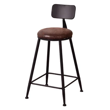 

Iron High Stool Cafe Tea Shop Bar Retro Industrial Style Coffee Home Leisure Chair