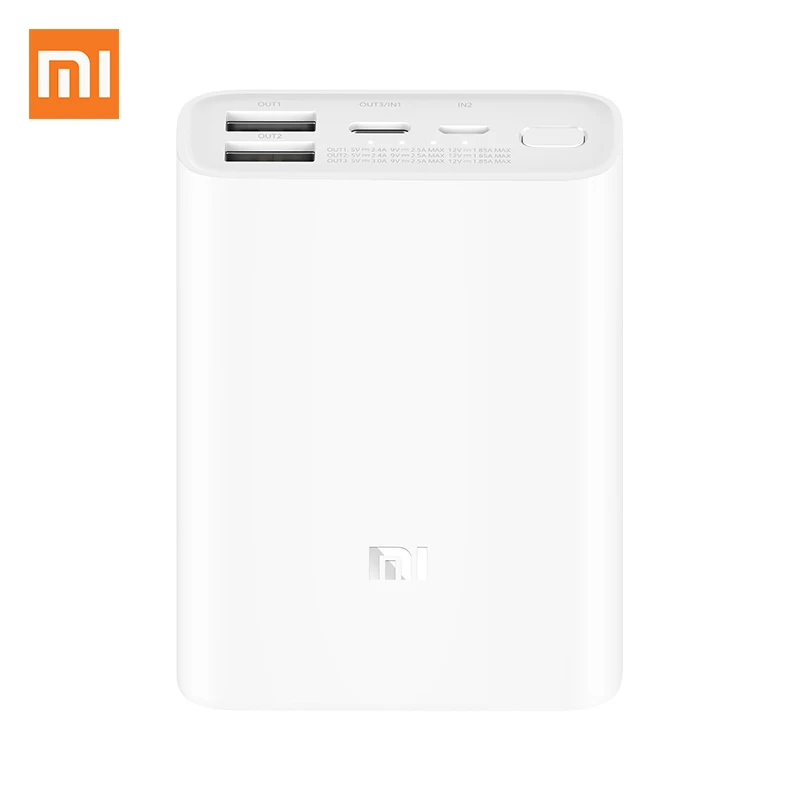 Портативное зарядное устройство Xiaomi 10000 мАч PB1022ZM карманная версия мини 3 out 2 в