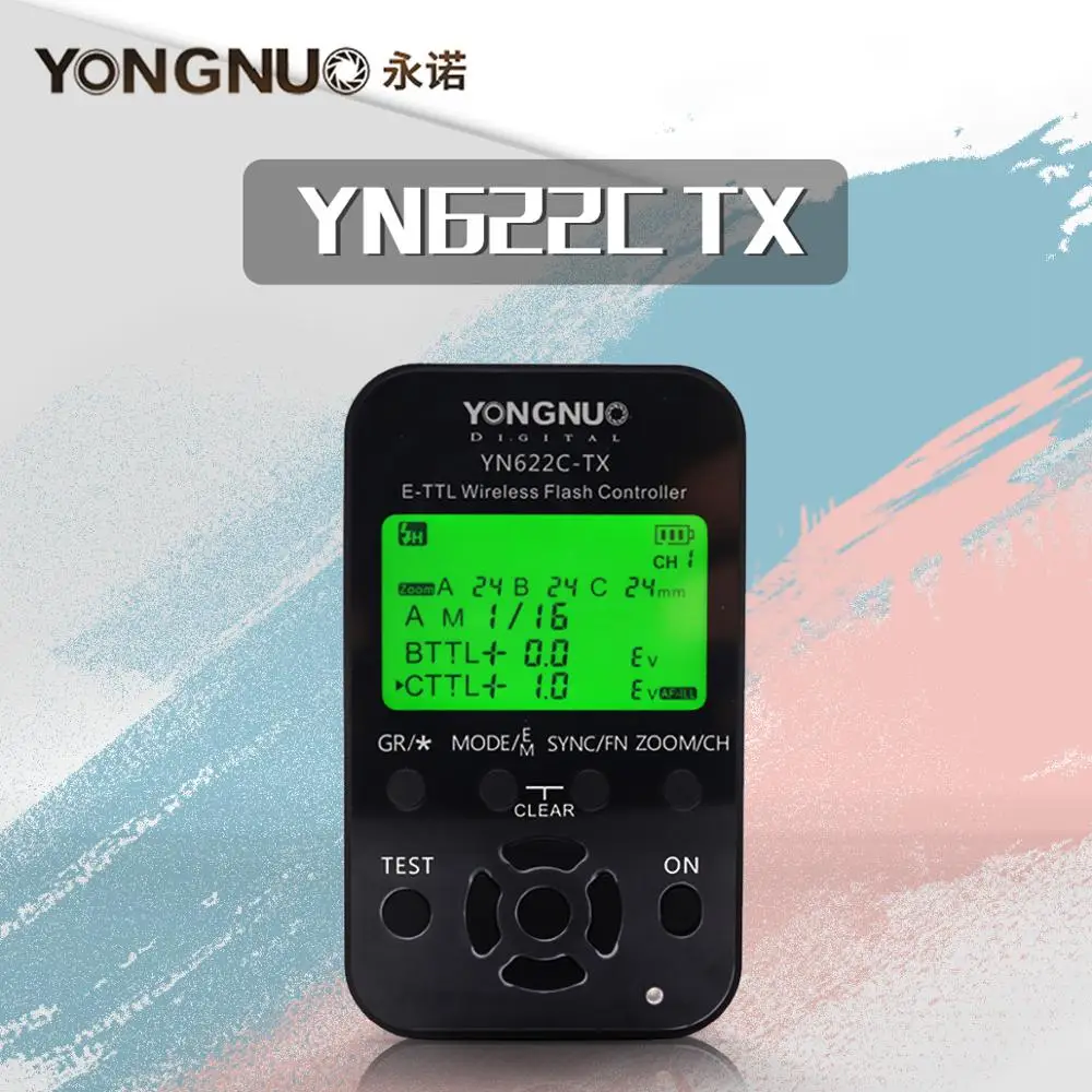 Новая светодиодная лампа для видеосъемки Yongnuo YN-622C-TX YN622C-TX ЖК-дисплей Беспроводной e-ttl флэш-контроллер 1/8000s триггер передатчик для камер Canon