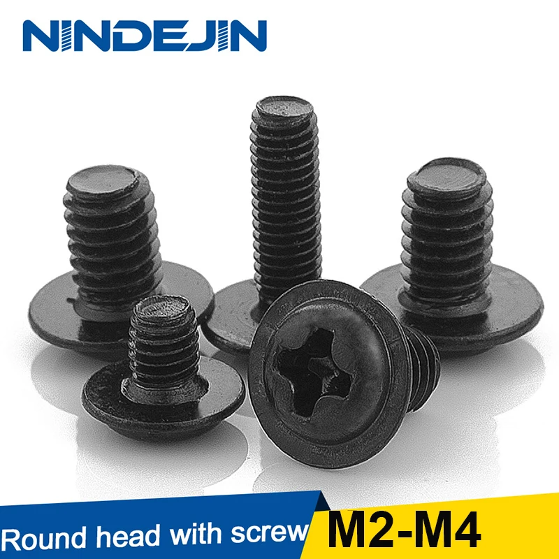 NINDEJIN 40 100 шт. M2 2 5 M3 M4 из углеродистой стали крест Phillips Pan круглая стропильная
