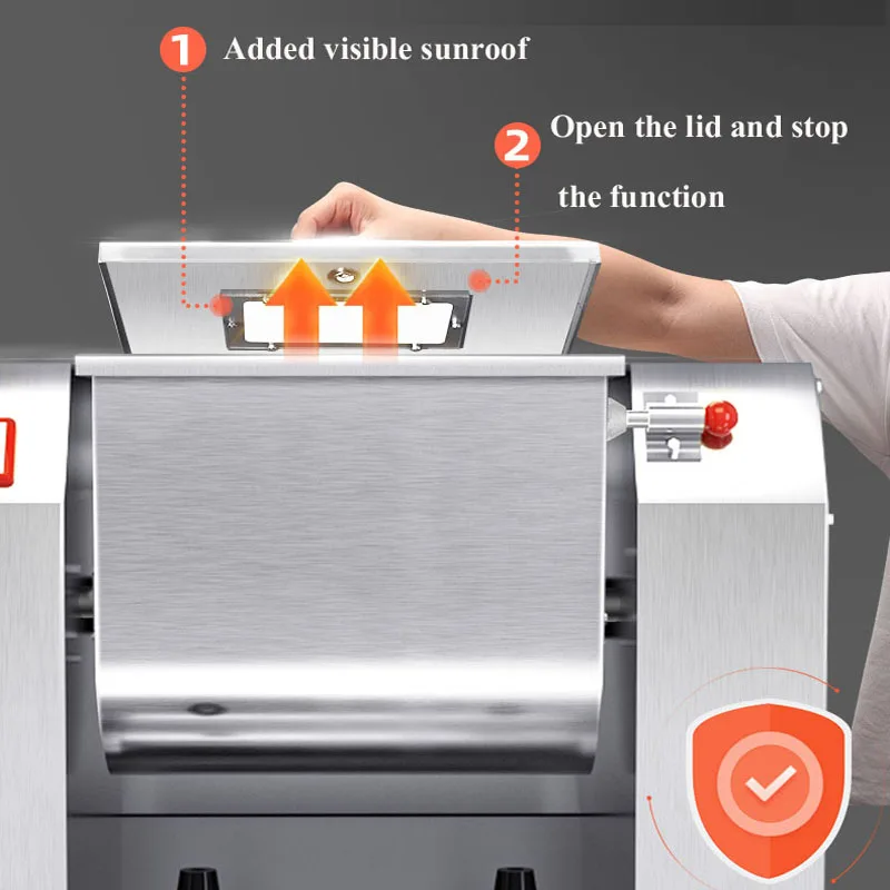 Electric Dough Mixer Machine 7.5/15KG Kitchen Equipment Food Processor Flour Churn Bread Pasta Noodles Make Machine