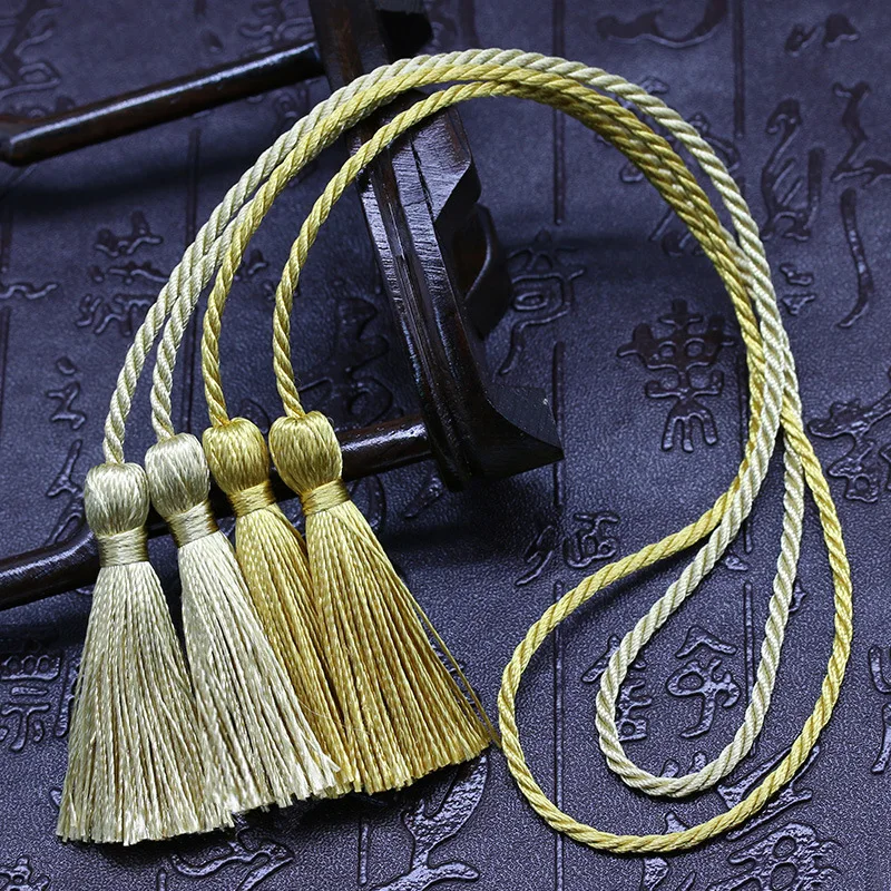 6PCS Multicolored Double Tassel Rope Pendant DIY Garment Decorative