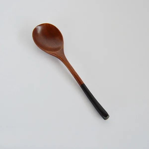 Деревянная ложка, японская чайная ложка с длинной ручкой, ложка для супа, меда, кофе, молока, чая, перемешивания, совок, домашняя посуда, кухонная посуда, 1 шт - Цвет: style 1