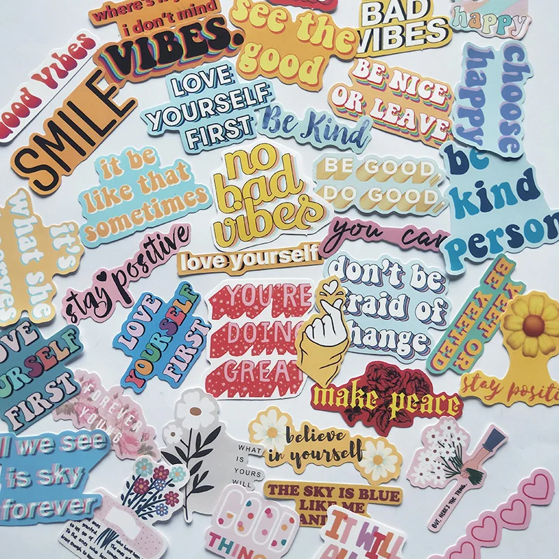 INS Corea pegatinas de palabras de Color planificador diario pegatina para diario Kawaii decoración de colección de recortes papelería escolar