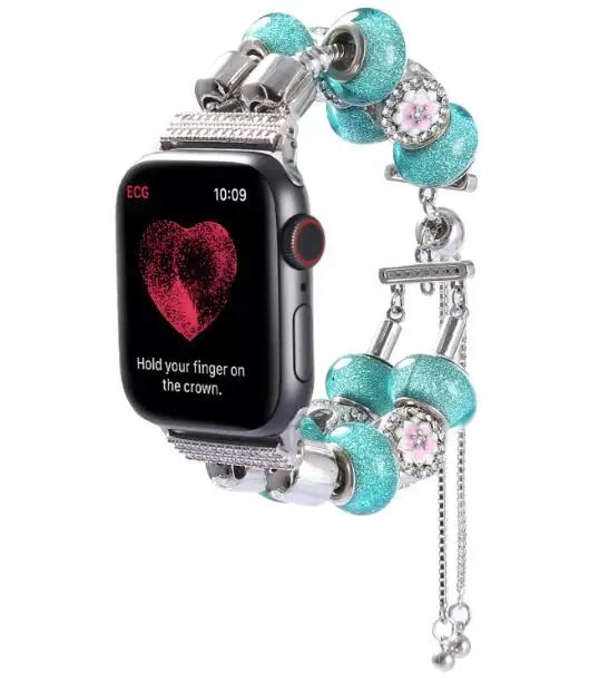 Ручной работы модные украшения ремешок для apple watch, версия 1, 2 3 4 драгоценный камень агат наручный ремешок для iwatch 38 мм 42 мм 40 мм 44mmseries 5 - Цвет ремешка: 9