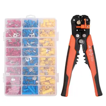 

400 Pieces Of Connectors And Electrical Automatic Wire Stripper Crimper Terminal Kit