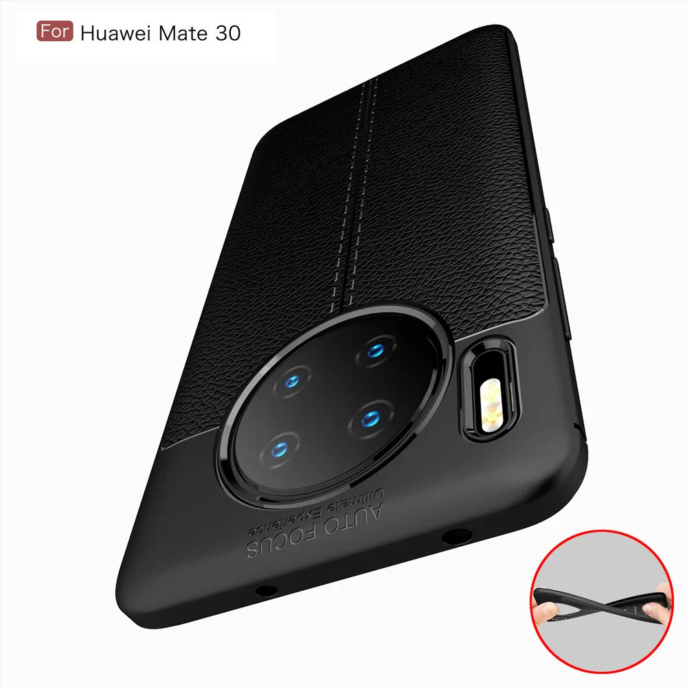

Lichee Texture Coque Cover SFor Huawei Mate 30 Case For Huawei Mate 30 Mate30 Phone Back Coque Cover Case