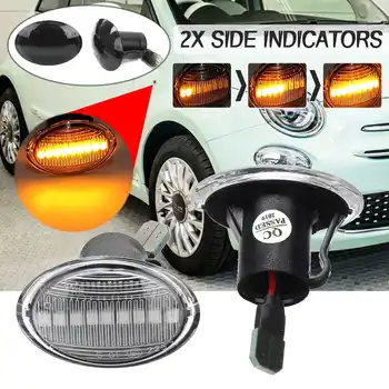

Pair Dynamic LED Side Marker Lights Flowing Turn Signal Light Side Repeater Lamp Blinker for Fiat 500 for Maserati GranCabrio