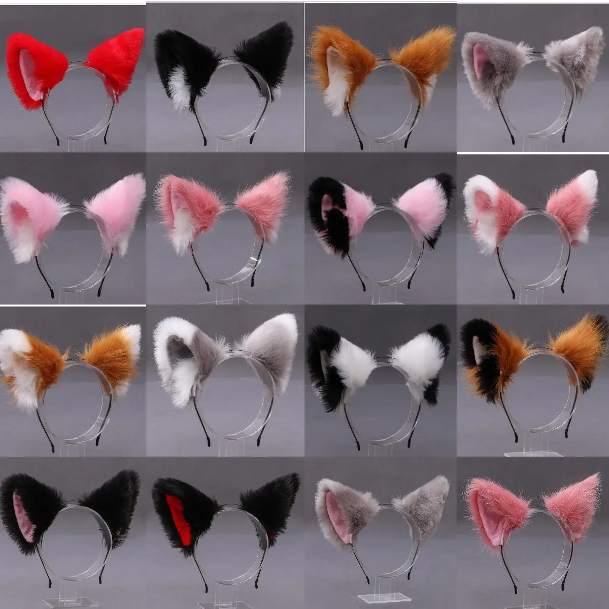 Cat Fox Fur Ear Hair Hoops para Night Party, Anime Lolita Hairband, Cute Headbands, Clip, Acessórios de cabelo para meninas, Cosplay