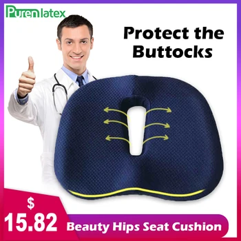 

PurenLatex Seat Cushion Memory Foam Orthopedic Tailbone Pain Office Chair Car Pain Sciatica Relief Coccyx Haemorrhoid Cushion