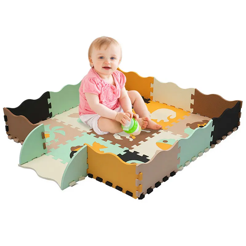 Baby Animal Puzzle Mat EVA Foam Mat Baby Play Mat Stitching Playmat Kids Rug Learning Toys For Children Baby Floor Mat Play Gym - Цвет: 1