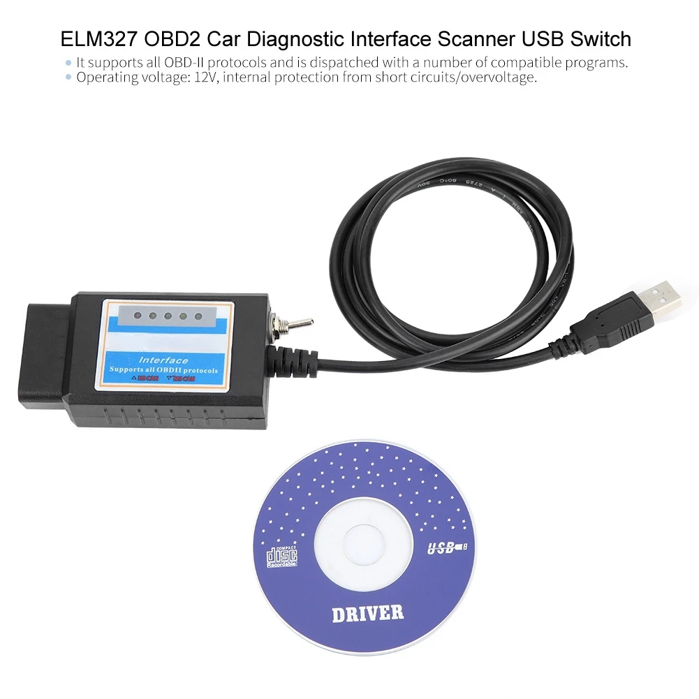 

Code Readers tools 12V OBD2 USB Diagnostic Interface Scanner USB Switch Cable Code Reader for Ford Focus 12 13 14 15 Car Tools