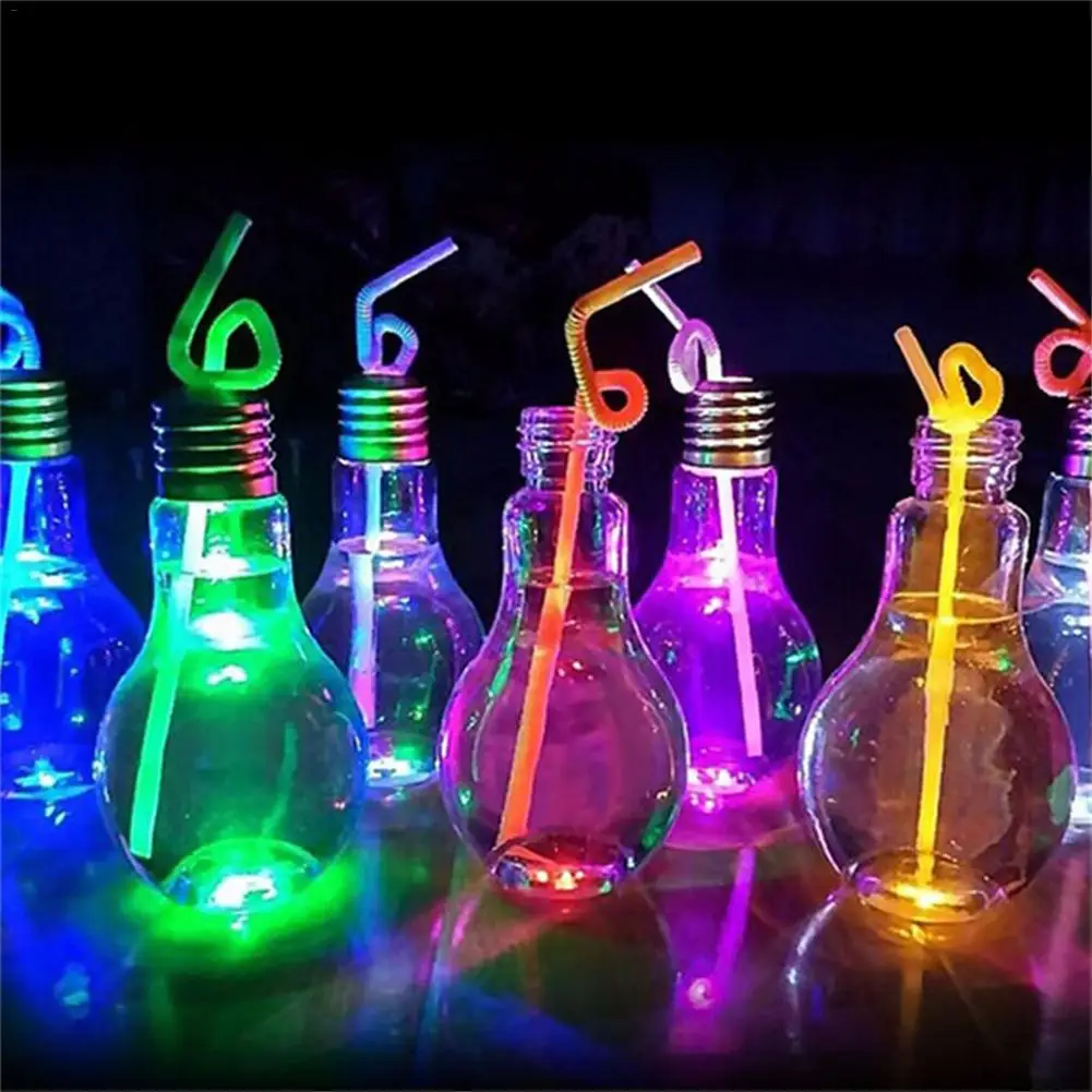 Портативный инновационный летний светильник, лампа, бутылка для воды, бутылки для фруктового сока, милая соковыжималка, бутылка для молока, бутылка для воды, красочный светильник для напитков