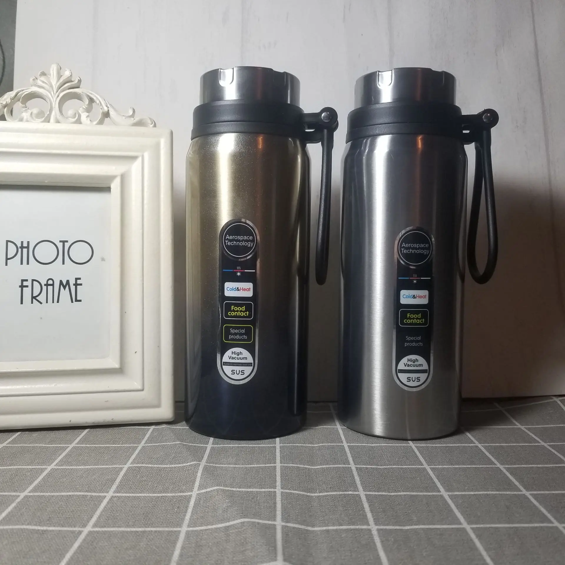 

Insulated Cup Car Mounted Large Capacity Hand Kettle Outdoor Sports Business Tea Cup Military Training Glass Lettering