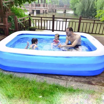 

Family Inflatable Swimming Pool Inflatable Lounge Pool for Baby Kids Adult Outdoor Garden Backyard Summer Water Party Toy Square