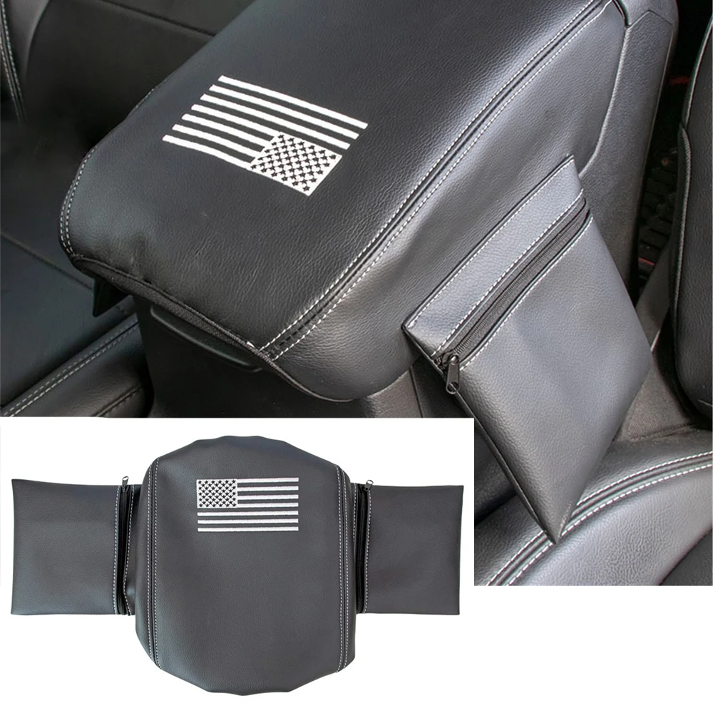 Для Jeep Wrangler JL JLU подлокотник коробка центральная консоль подлокотник черный кожаный карманный дизайн аксессуары для салона автомобиля